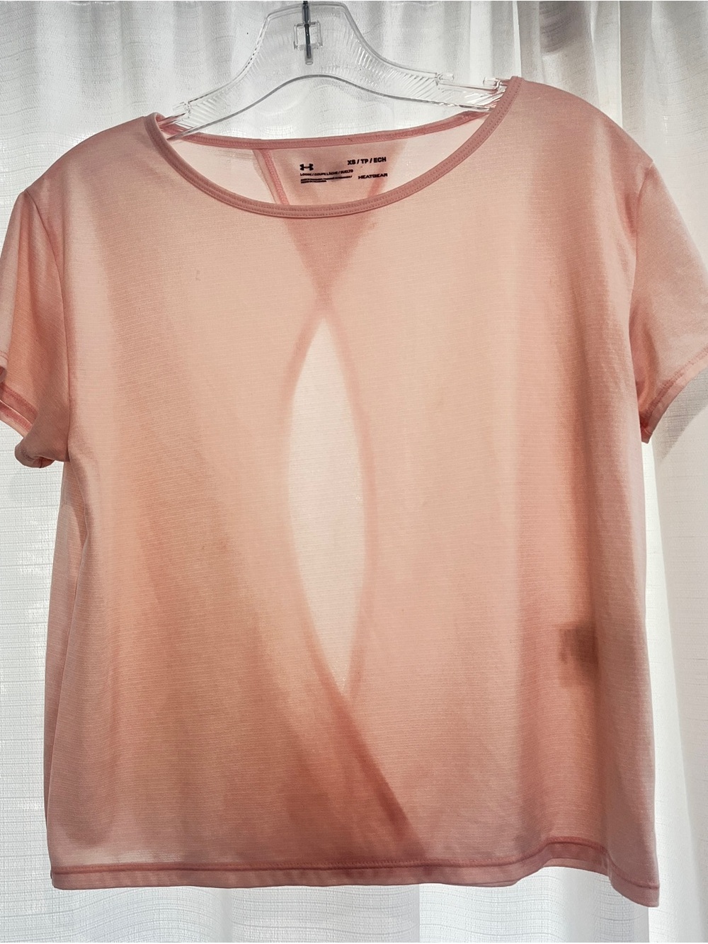 Under Armour Women's Heatgear Pale Pink Short Sleeve Crew Tee